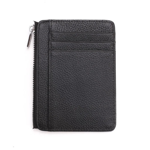 GUBINTU 417 RFID Protected Genuine Leather Wallet Credit Card Money ID Pocket Holder - Black - 2