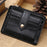 Creative Genuine Leather Zipper Men's Wallet Credit Card Holder Money Clip - Black - 1