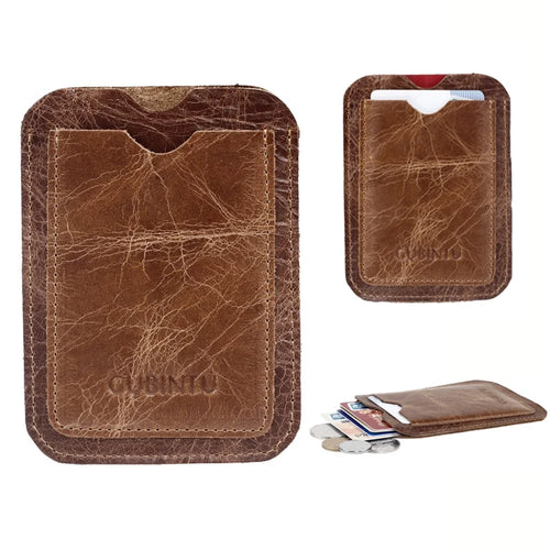 Portable Genuine Leather Card Holder - 1