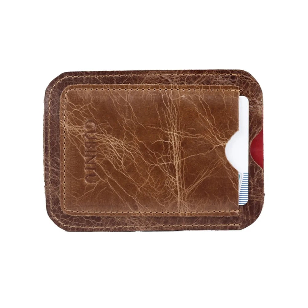 Portable Genuine Leather Card Holder - 3