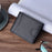 Carbon Fibre Texture RFID Blocking Men Wallet Genuine Leather Bi-fold Purse - 2