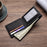 Carbon Fibre Texture RFID Blocking Men Wallet Genuine Leather Bi-fold Purse - 4