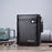 Casual Zipper Men Wallet Purse Leather Card Bag - Black - 1