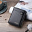 Casual Zipper Men Wallet Purse Leather Card Bag - Black - 2