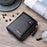 Casual Zipper Men Wallet Purse Leather Card Bag - Black - 4