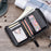 Casual Zipper Men Wallet Purse Leather Card Bag - Black - 5