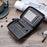 Casual Zipper Men Wallet Purse Leather Card Bag - Black - 6