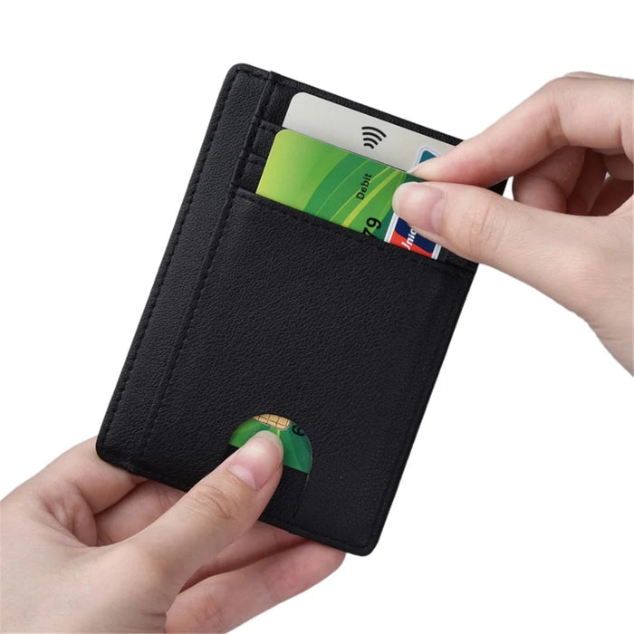 Anti-magnetic Men's Genuine Leather Card Holder ID Card Holder Case - 1