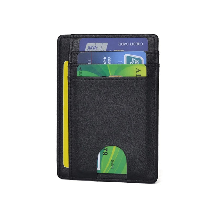 Anti-magnetic Men's Genuine Leather Card Holder ID Card Holder Case - 2