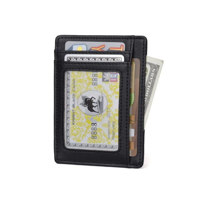 Anti-magnetic Men's Genuine Leather Card Holder ID Card Holder Case - 3