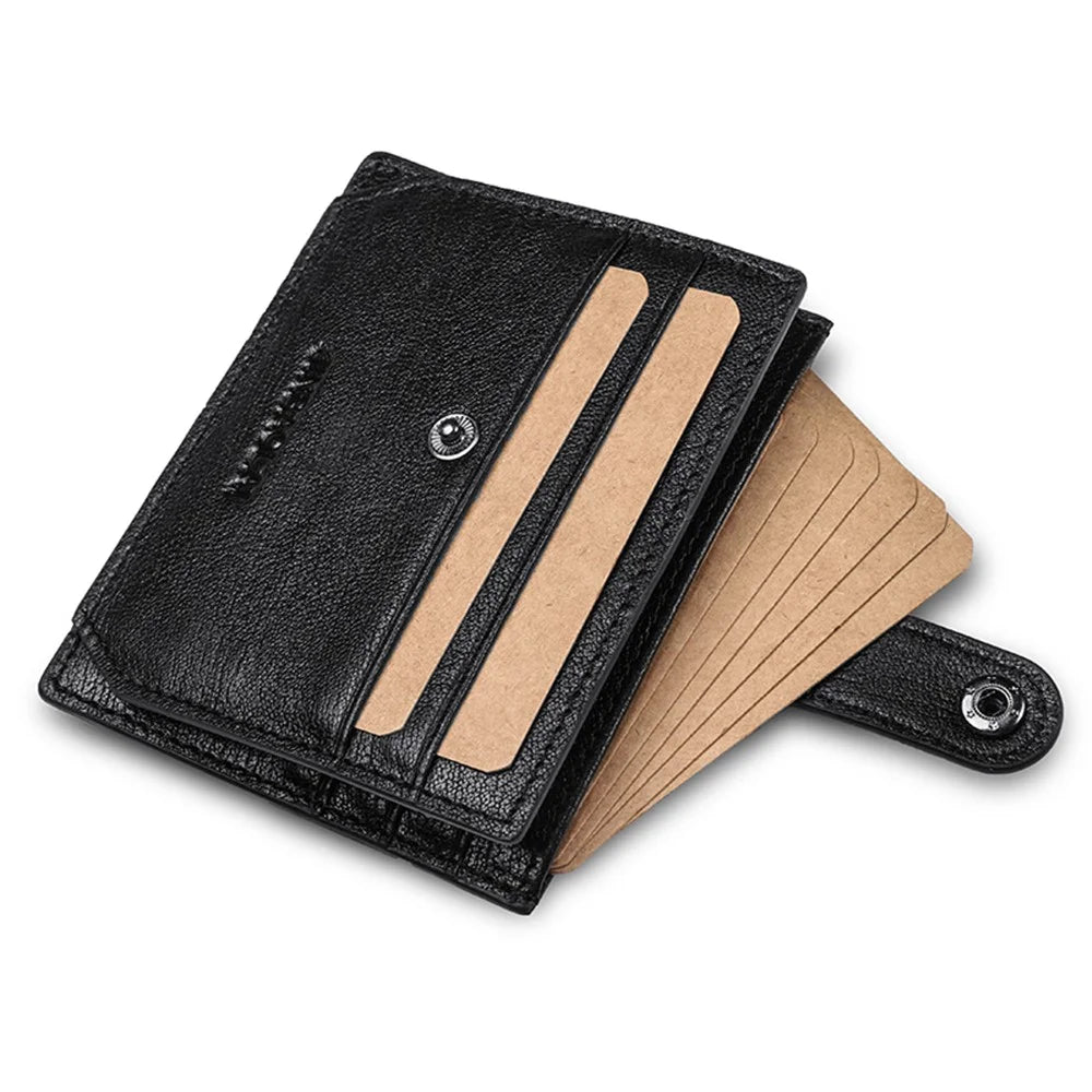 Anti-demagnetization Anti-theft Wallet Zipper Coin Purse with Multiple Card Slots - Black - 3