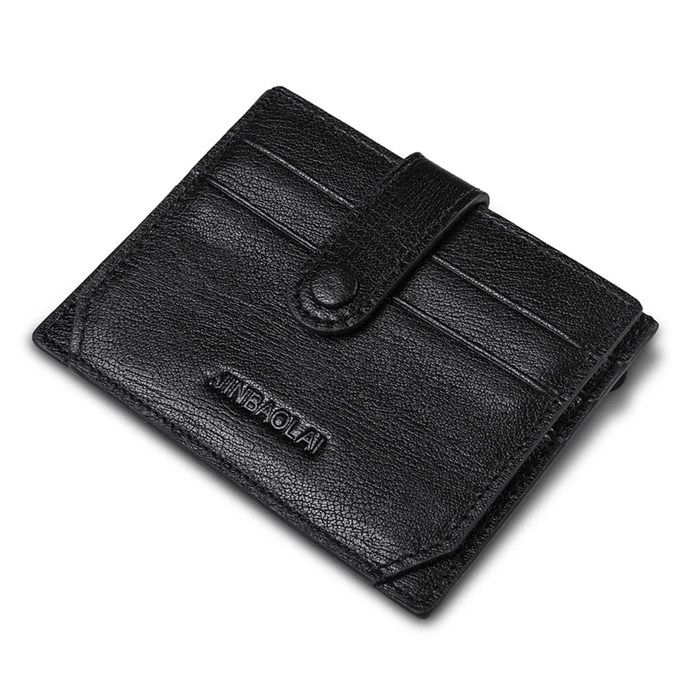 Anti-demagnetization Anti-theft Wallet Zipper Coin Purse with Multiple Card Slots - Black - 6