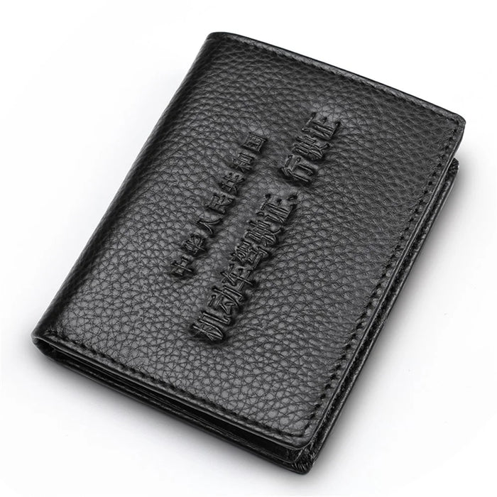 Card Bag Card Pack Leather Wallet Cover Motor Vehicle Driving Permit Holder Bag - 2