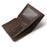 Men's Wallet Leather Multiple Card Slots Coin Purse Bag Card Holder Bag - Dark Brown - 4