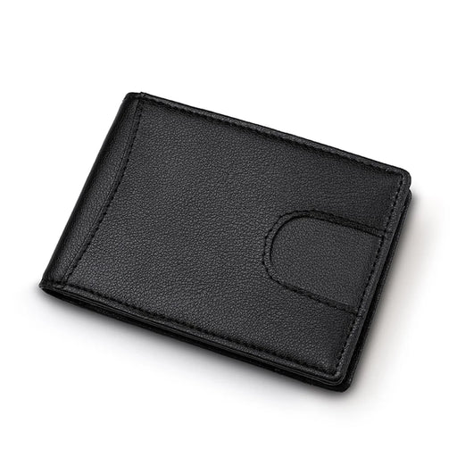 Fashionable Men's Wallet Genuine Leather Wallet Money Coin Card Holder Bag Purse - Black - 1
