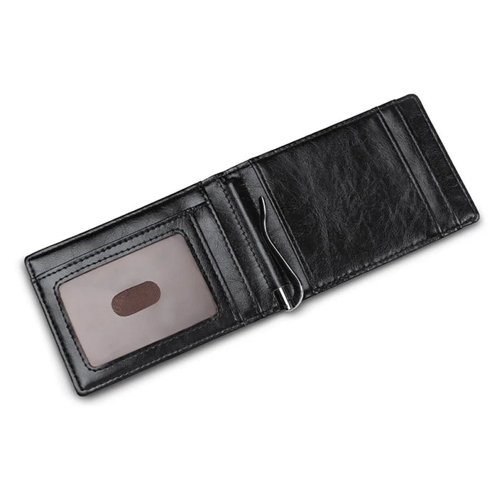 Multifunction Men's Wallet Leather Coin Purse Bag Card Holder Bag - Black - 3