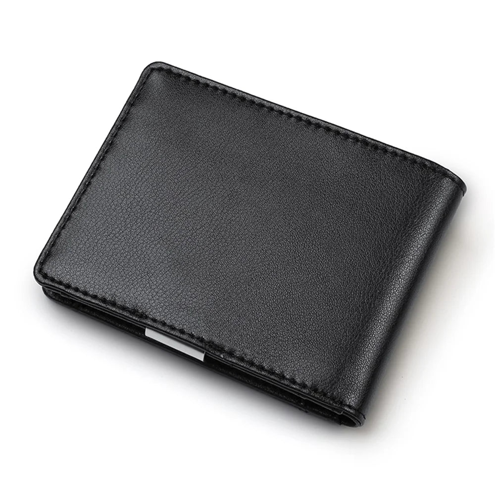 Genuine Leather RFID Blocking Card Holder Bi-fold Wallet - 2