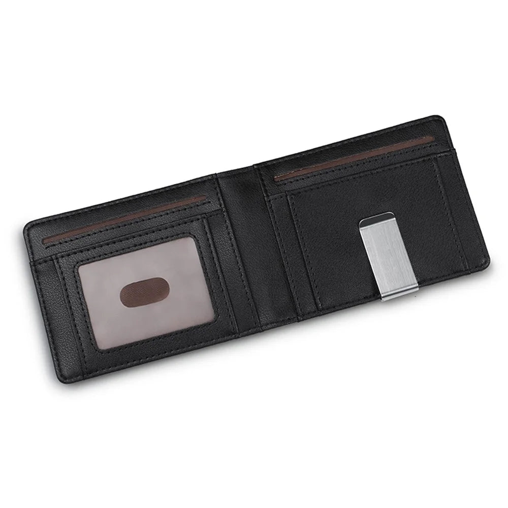 Genuine Leather RFID Blocking Card Holder Bi-fold Wallet - 3