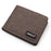 Men Genuine Leather Purse Multi-slot Large Compartment Zipper Wallet - Brown - 1