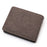 Men Genuine Leather Purse Multi-slot Large Compartment Zipper Wallet - Brown - 2
