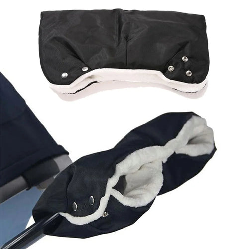 Baby Warmer Pram Stroller Winter Muff Waterproof Hand Glove - Black - 1