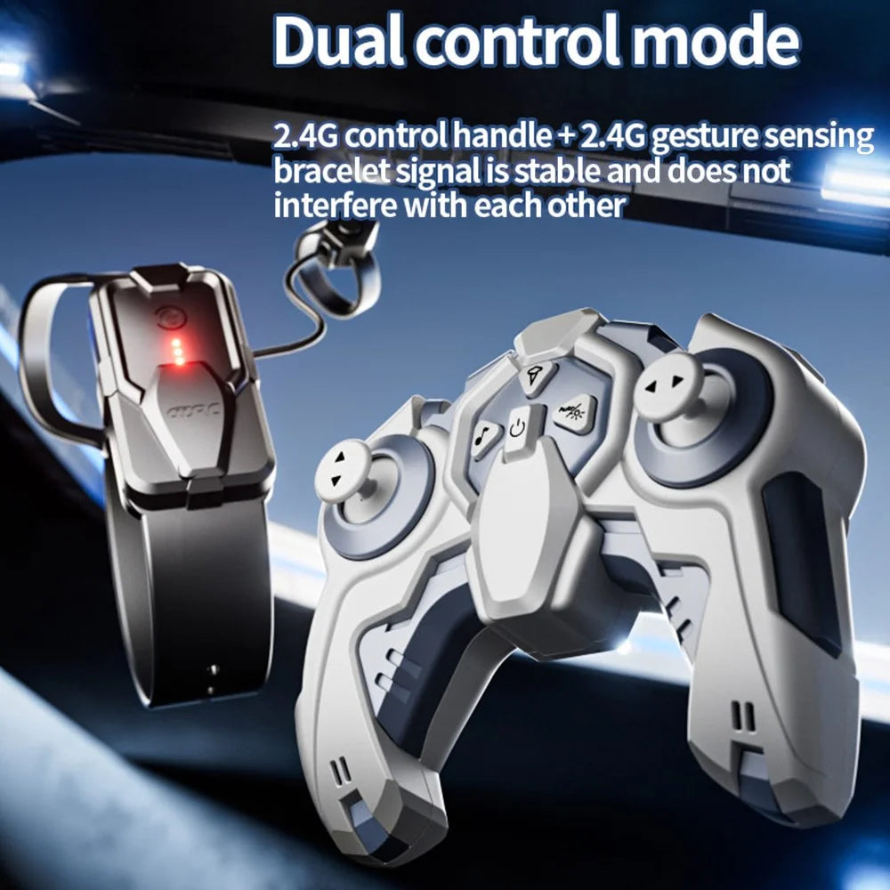 4DRC Y6 8WD Spray RC Car Model Remote Control Stunt Vehicle with LED Light, 1 Battery - Blue - 7
