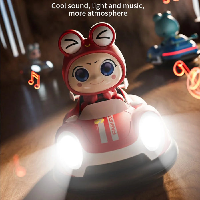 4DRC Y7 Remote Control Bumper Car with Light and Music Pop-Up Doll Children Battle Toy, 1 Battery - Blue - 3