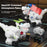 R25 Intelligent Programming Remote Control Dinosaur Electric Dinosaur Toy, Remote Control + Gesture Sensing Remote Control - Blue - 3