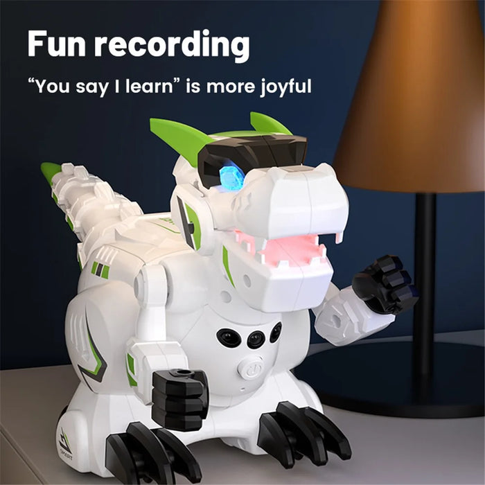 R25 Intelligent Programming Remote Control Dinosaur Gesture Sensing Electric Dinosaur Toy, 1 Remote Controller - Blue - 4