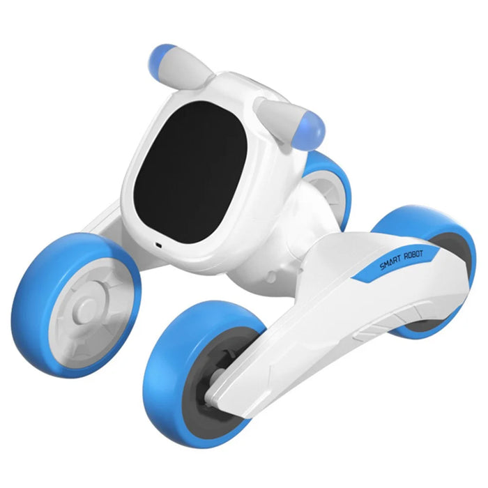R28 Intelligent Voice Control Robot Puppy Kids Remote Control Electronic Pet Toy, 1 Battery - White+Blue - 1