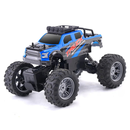 Q178 4WD Rock Climbing Off-Road Vehicle Cool Light Children Toy 2.4G Remote Control Car, 1 Battery - Blue - 1