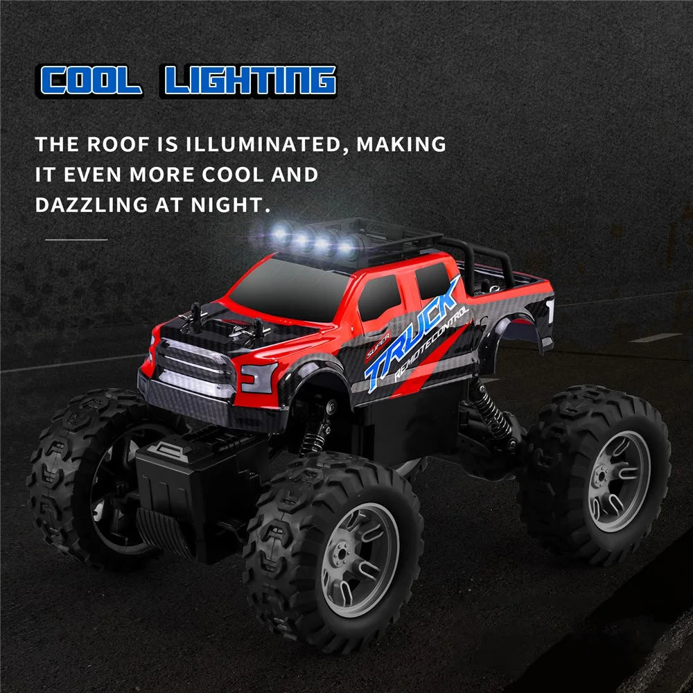 Q178 4WD Rock Climbing Off-Road Vehicle Cool Light Children Toy 2.4G Remote Control Car, 1 Battery - Blue - 6