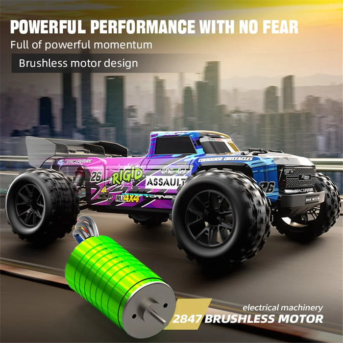 C8803 High-Speed Brushless 4WD Remote Control Car Alloy Simulation Off-Road Vehicle Toy, 1 Battery - 3