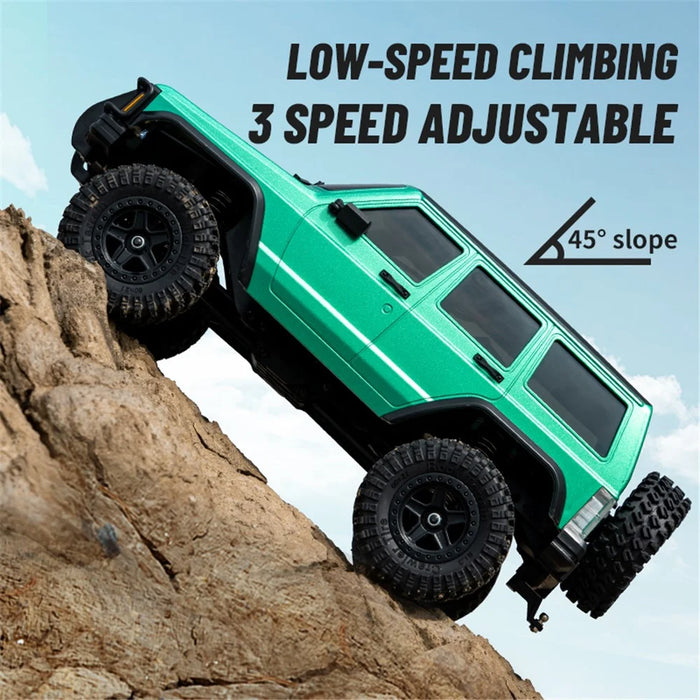C8809 Simulation High Chassis Off-Road Climbing Car 4WD Shock-Absorbing Remote Control Car Toy, 1 Battery - Green - 3