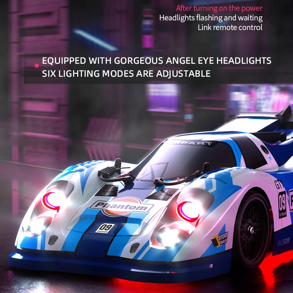 C8806 4WD Drift Racing Car Toy Brushless High-Speed 2.4G Wireless Remote Control Off-Road Car - Blue+Pink - 4