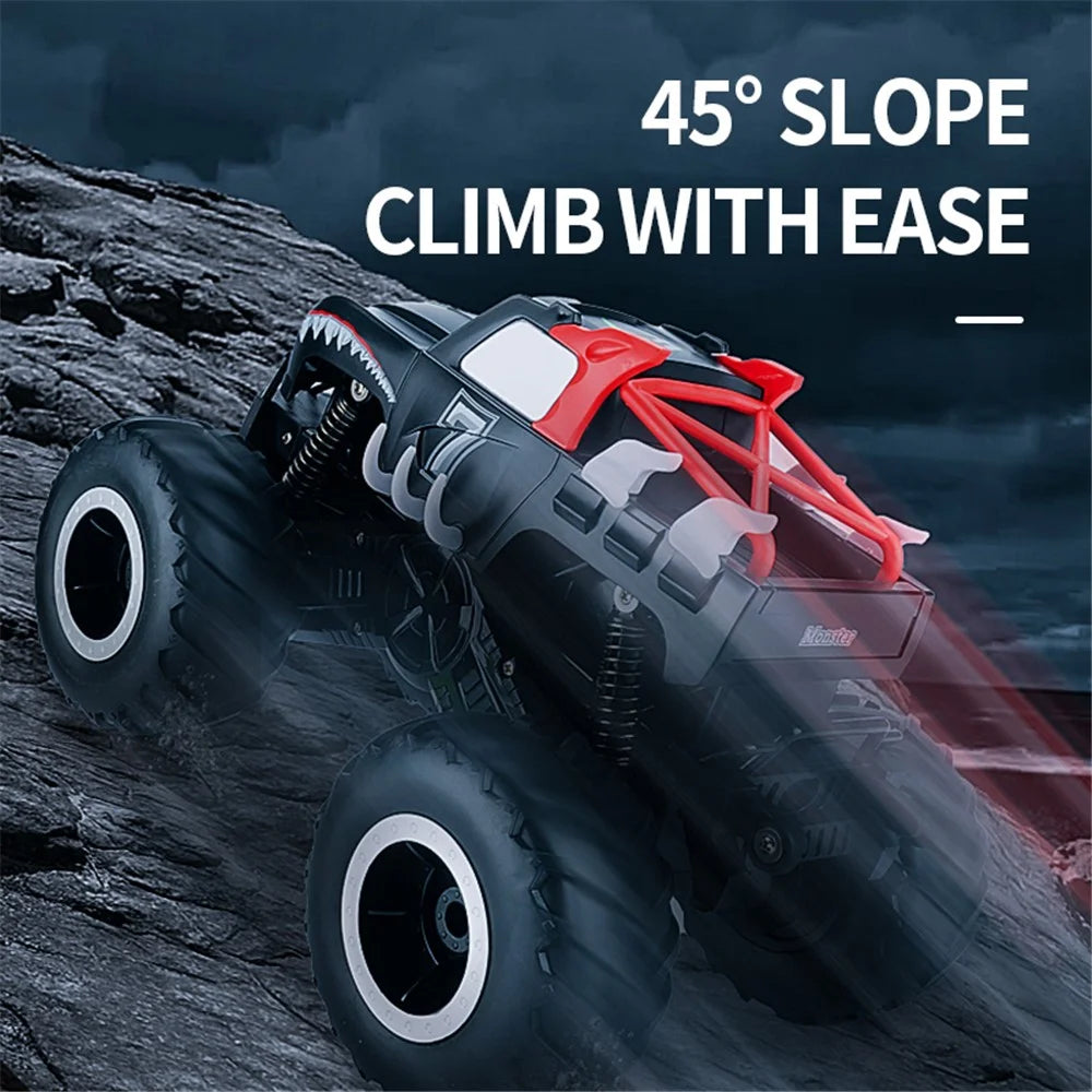 Q127 Big Wheel Climbing Off-Road Vehicle Amphibious Remote Control Car Kids Toy - Style A / Blue - 5