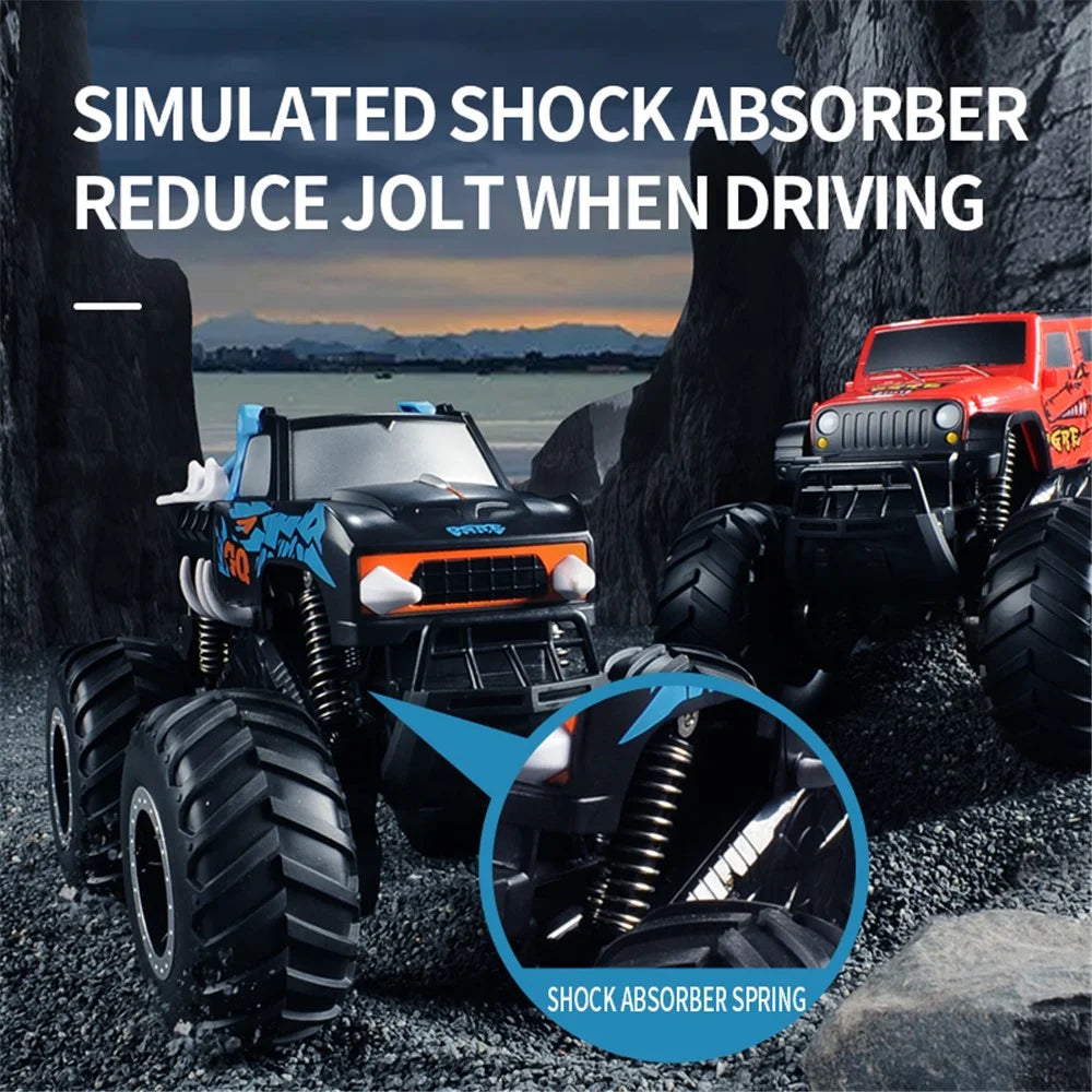 Q127 Big Wheel Climbing Off-Road Vehicle Amphibious Remote Control Car Kids Toy - Style A / Blue - 6