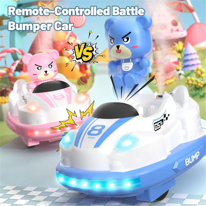 Q180 Double-Player Bumper Car Remote Control Battle Bump Car Toy Set - 2