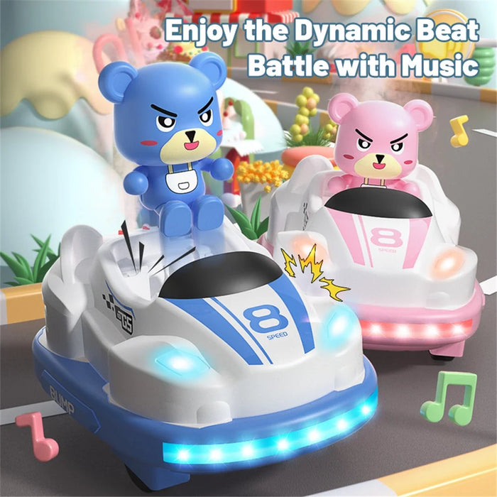 Q180 Double-Player Bumper Car Remote Control Battle Bump Car Toy Set - 7