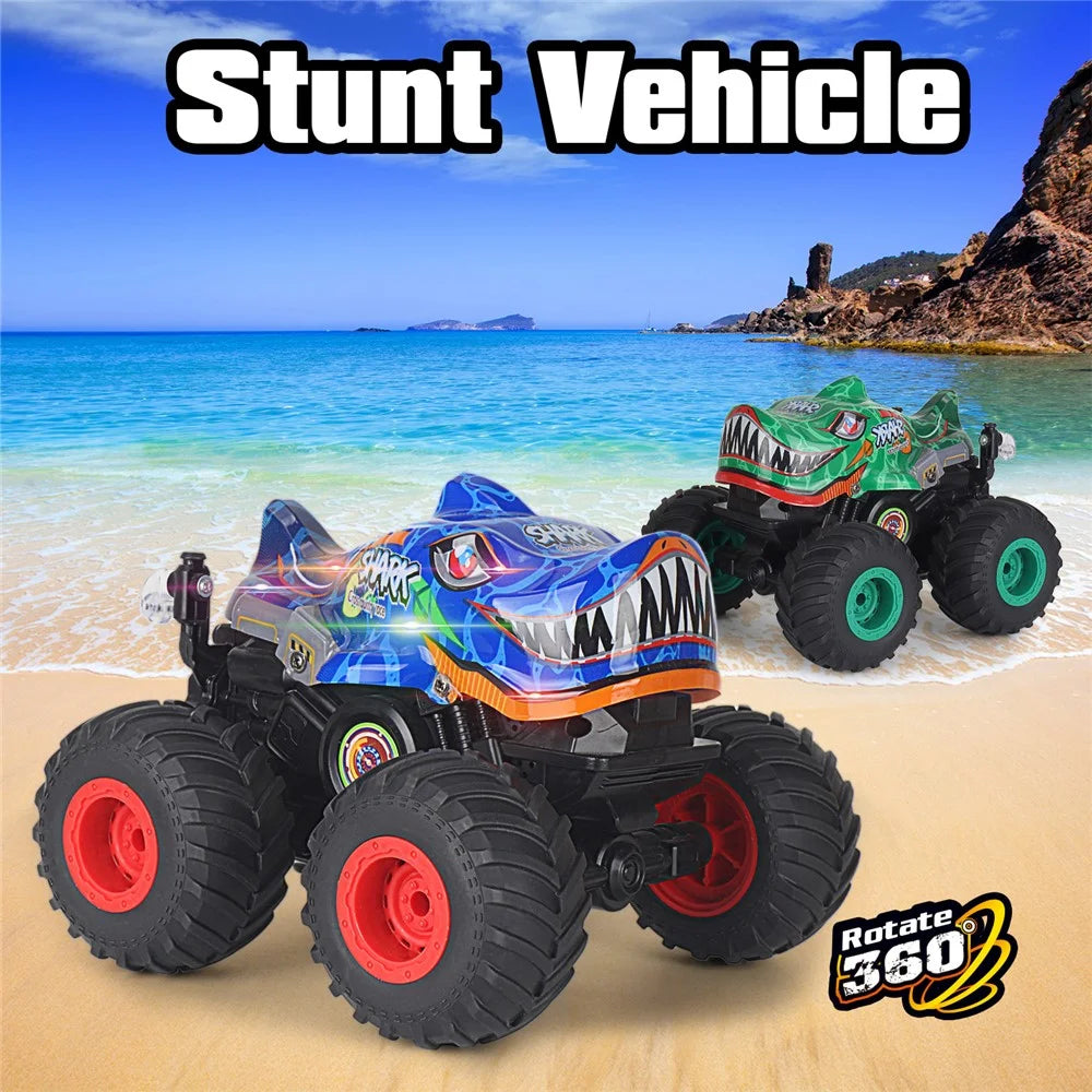 KY-S202B 1 / 20 Remote Control Toy Car Shark Head Design Stunt Car with Light and Music - Blue - 3
