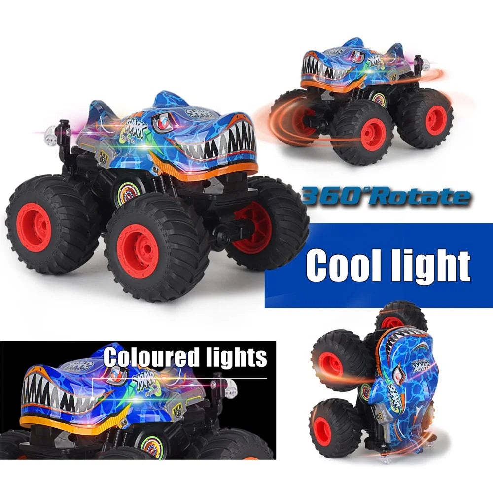 KY-S202B 1 / 20 Remote Control Toy Car Shark Head Design Stunt Car with Light and Music - Blue - 6