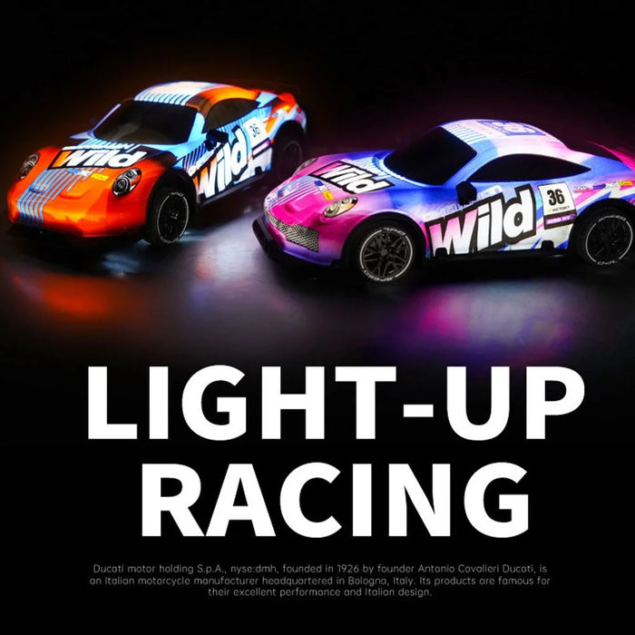 UJ99-P381 1 / 18 2WD RC Racing Car Toy Cool Light Effect Remote Control Car - Pink - 2