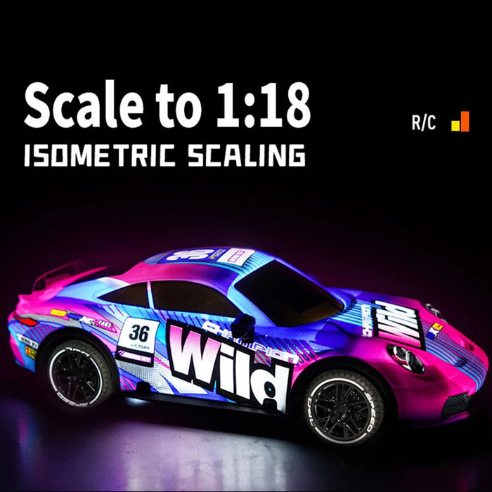 UJ99-P381 1 / 18 2WD RC Racing Car Toy Cool Light Effect Remote Control Car - Pink - 3