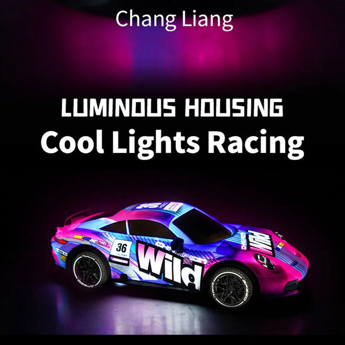 UJ99-P381 1 / 18 2WD RC Racing Car Toy Cool Light Effect Remote Control Car - Pink - 5