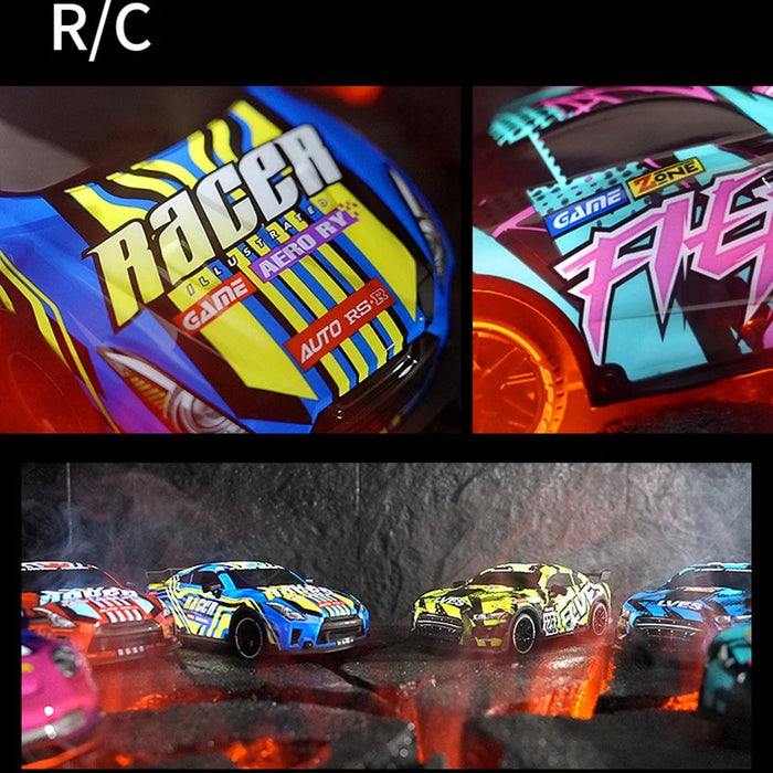 UJ99-P381 1 / 18 2WD RC Racing Car Toy Cool Light Effect Remote Control Car - Pink - 6