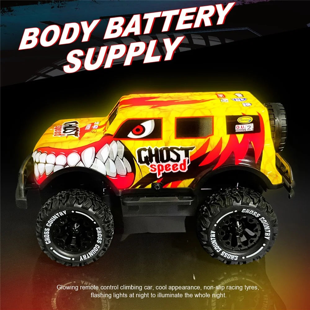 UJ99-Y203 1 / 20 2WD RC Car Children Toy Cool Light Effect Remote Control Car - Yellow - 4