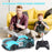 Q242 1 / 24 2WD RC Racing Car Cool Light Remote Control Car Children Toy - Cyan - 2