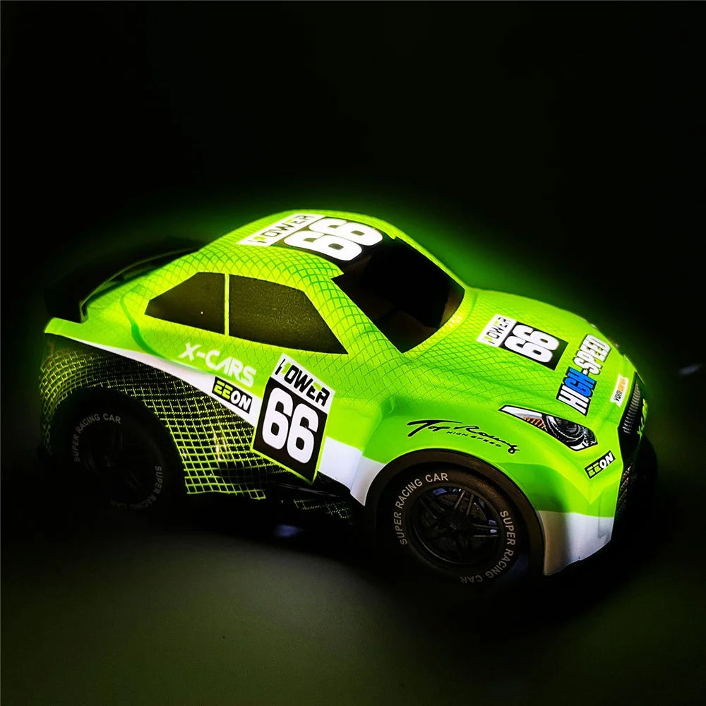 Q240 1 / 24 2WD Remote Control Racing Car Children Toy RC Car with Cool Light - Green - 5