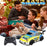 Q241 1 / 24 2WD Remote Control Car Kids Toy RC Racing Car with Cool Light - Yellow - 4