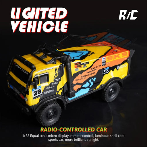 1 / 35 RC Truck Children Toy Cool Light Effect Remote Control Vehicle - UJ99-ZK01 Yellow - 2